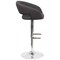 Merrick Lane Rothko Modern Bar Stool Rounded Mid-Back Stool With Height Adjustable Swivel Seat